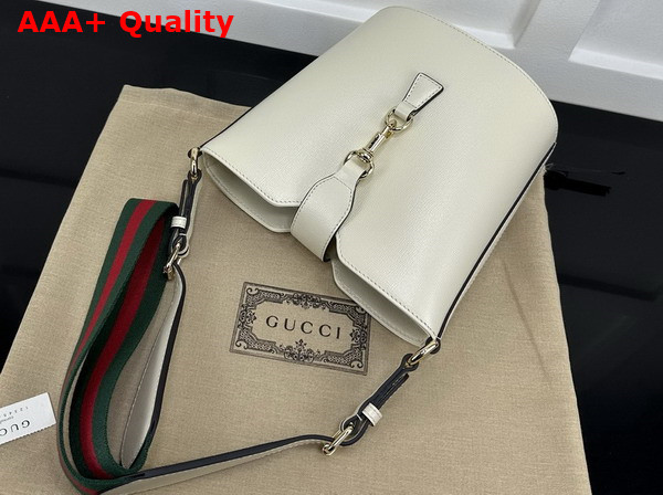 Gucci Mini Bucket Shoulder Bag in Ivory Leather 782908 Replica