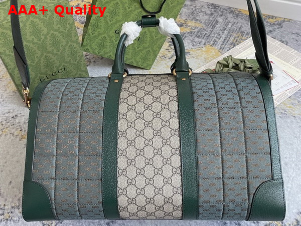 Gucci Mini GG Canvas Small Duffle Bag in Green Quilted Mini GG Canvas 724642 Replica