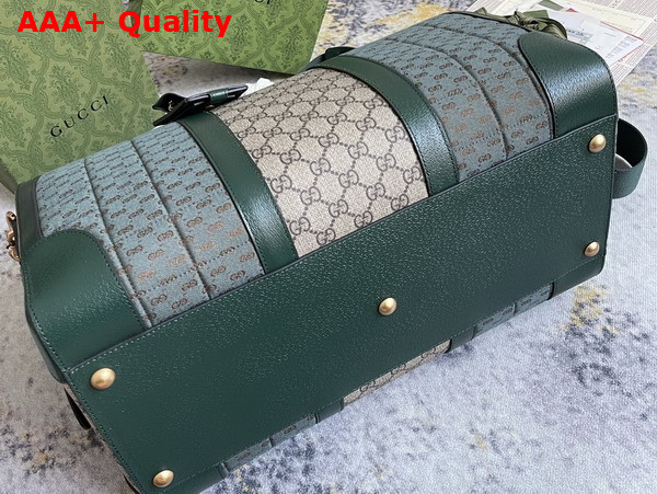 Gucci Mini GG Canvas Small Duffle Bag in Green Quilted Mini GG Canvas 724642 Replica