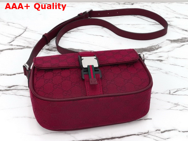 Gucci Mini GG Crossbody Bag Rosso Ancora Red Original GG Canvas 802100 Replica