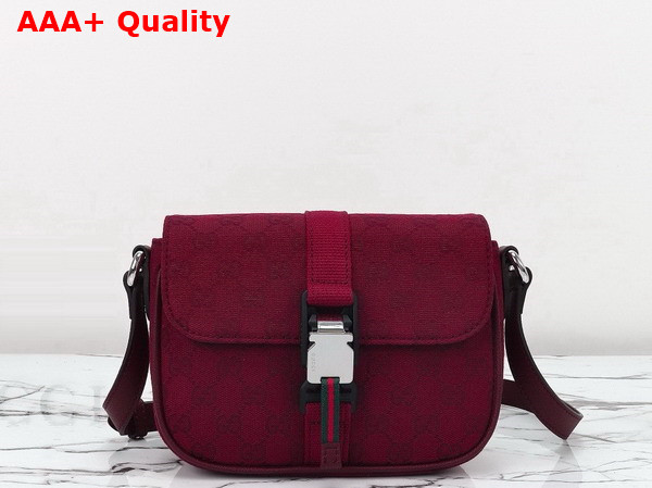 Gucci Mini GG Crossbody Bag Rosso Ancora Red Original GG Canvas 802100 Replica