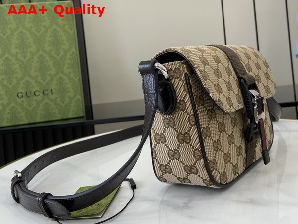 Gucci Mini GG Crossbody Bag in Beige and Ebony Original GG Canvas 802100 Replica