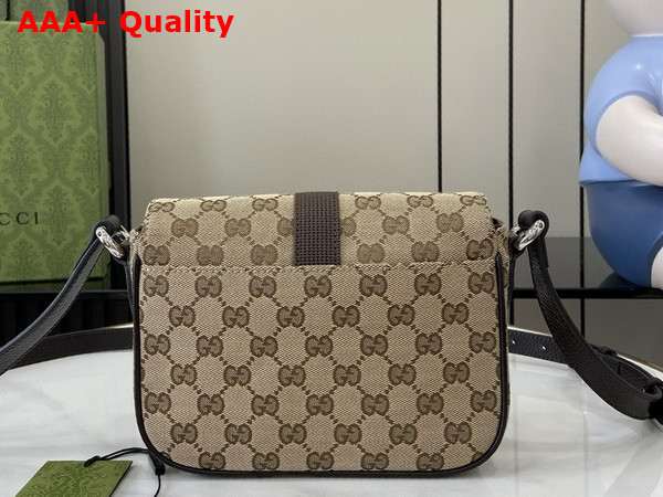 Gucci Mini GG Crossbody Bag in Beige and Ebony Original GG Canvas 802100 Replica