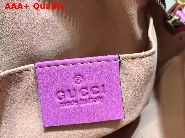 Gucci Mini GG Marmont Chain Shoulder Bag in Pink Chevron Leather Replica