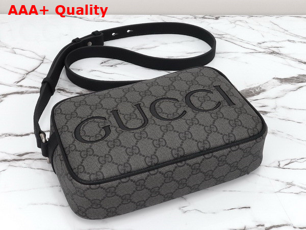 Gucci Mini Shoulder Bag in Grey and Black GG Supreme Canvas 768391 Replica