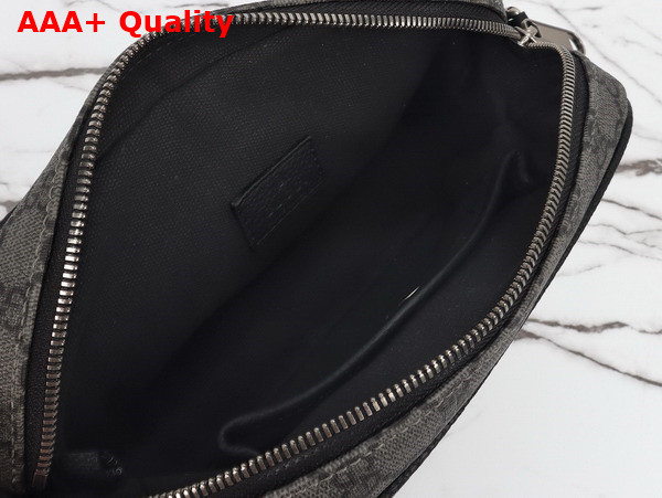 Gucci Mini Shoulder Bag in Grey and Black GG Supreme Canvas 768391 Replica