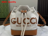 Gucci Mini Shoulder Bag with Gucci Print Beige Cotton Linen Canvas 777166 Replica