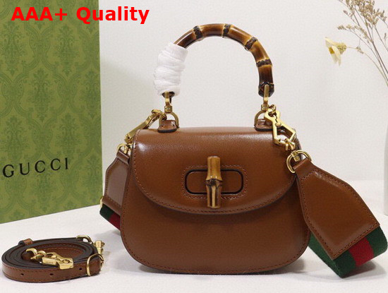 Gucci Mini Top Handle Bag with Bamboo Cuir Leather 686864 Replica