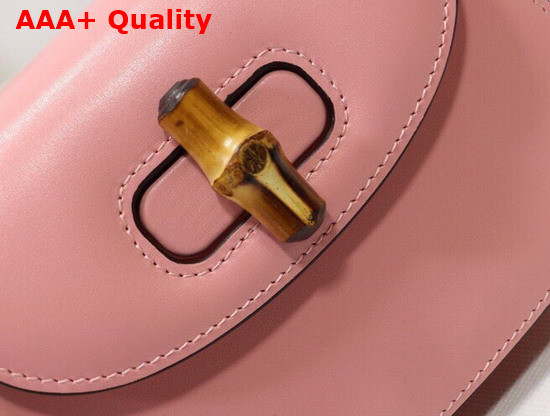 Gucci Mini Top Handle Bag with Bamboo Pink Leather 686864 Replica