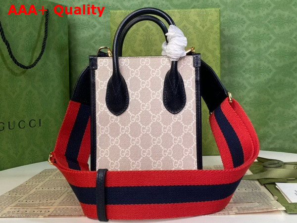 Gucci Mini Tote Bag with Interlocking G Beige and White GG Supreme Canvas Replica