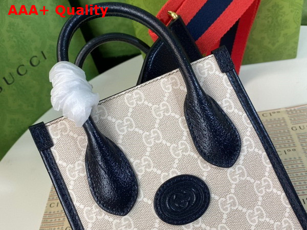 Gucci Mini Tote Bag with Interlocking G Beige and White GG Supreme Canvas Replica