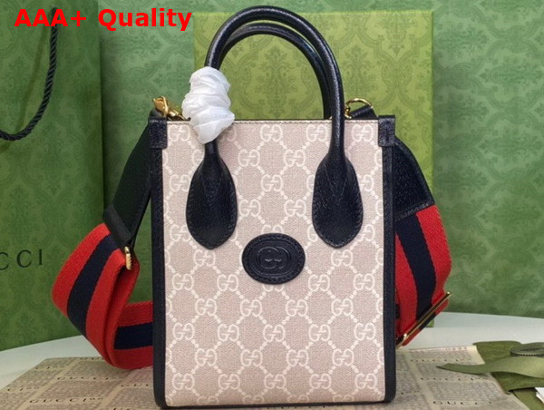 Gucci Mini Tote Bag with Interlocking G Beige and White GG Supreme Canvas Replica