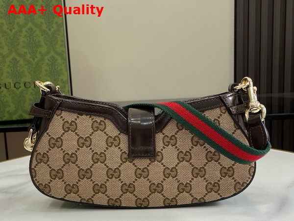 Gucci Moon Side Mini Shoulder Bag in Beige and Ebony Original GG Canvas 786015 Replica