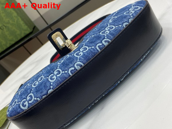 Gucci Moon Side Mini Shoulder Bag in Blue GG Denim 786015 Replica