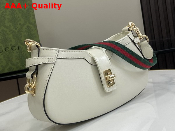 Gucci Moon Side Mini Shoulder Bag in Ivory Leather 786015 Replica