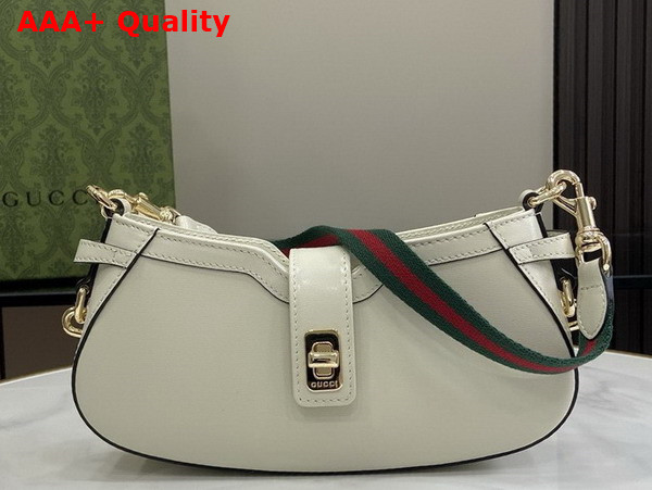 Gucci Moon Side Mini Shoulder Bag in Ivory Leather 786015 Replica