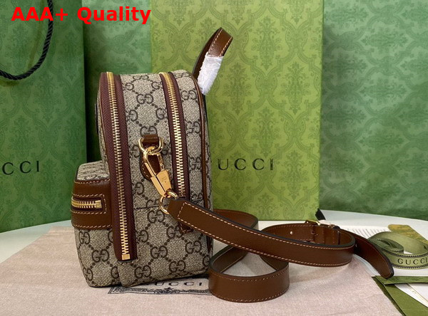 Gucci Multi Function Bag with Interlocking G Beige and Ebony GG Supreme Canvas 725654 Replica