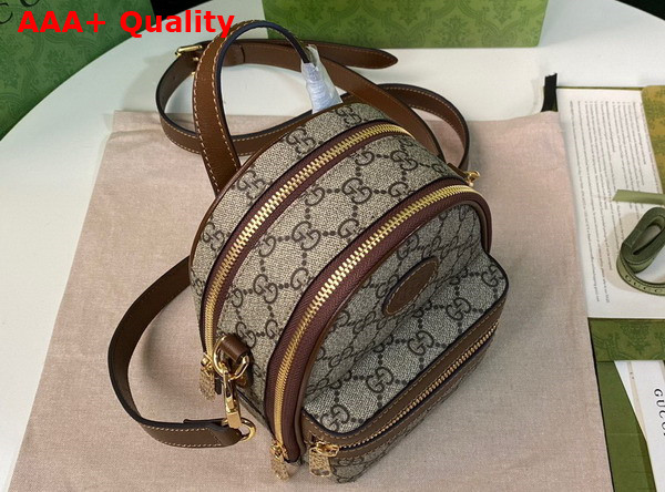 Gucci Multi Function Bag with Interlocking G Beige and Ebony GG Supreme Canvas 725654 Replica