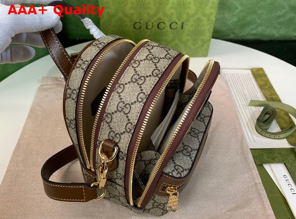 Gucci Multi Function Bag with Interlocking G Beige and Ebony GG Supreme Canvas 725654 Replica