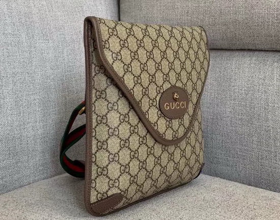 Gucci Neo Vintage GG Medium Messenger Bag in Beige Ebony GG Supreme Canvas 598604