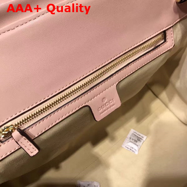 Gucci Nymphea Leather Top Handle Bag in Light Pink Leather Replica