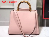 Gucci Nymphea Leather Top Handle Bag in Light Pink Leather Replica