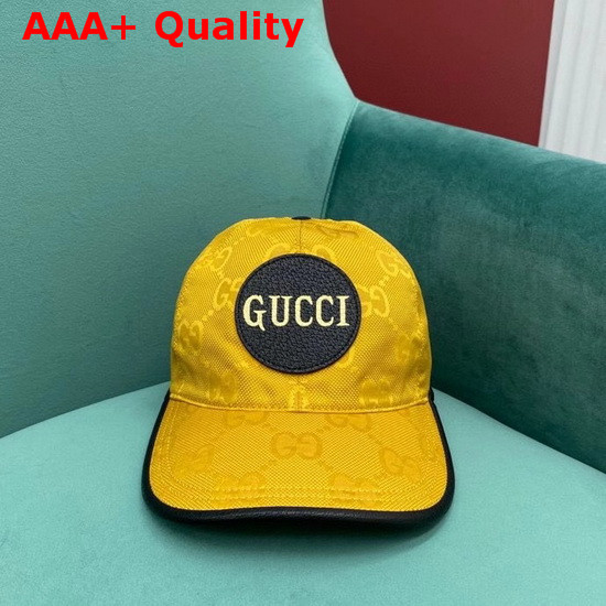 Gucci Off The Grid Baseball Hat Yellow GG Econyl 627114 Replica