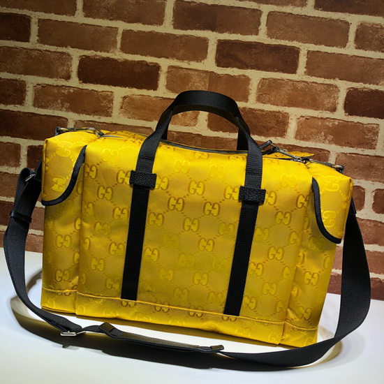 Gucci Off The Grid Duffle Bag Yellow GG ECONYL 630350 Replica