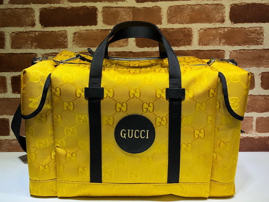 Gucci Off The Grid Duffle Bag Yellow GG ECONYL 630350 Replica