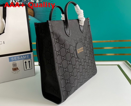 Gucci Off The Grid Long Tote Bag Black GG Nylon 630355 Replica