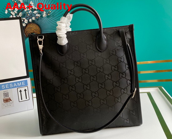 Gucci Off The Grid Long Tote Bag Black GG Nylon 630355 Replica