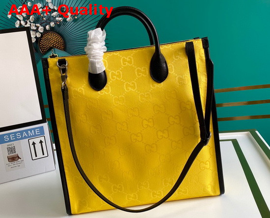 Gucci Off The Grid Long Tote Bag Yellow GG Nylon 630355 Replica