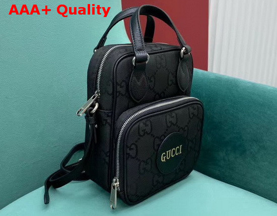 Gucci Off The Grid Shoulder Bag Black GG Econy 625850 Replica