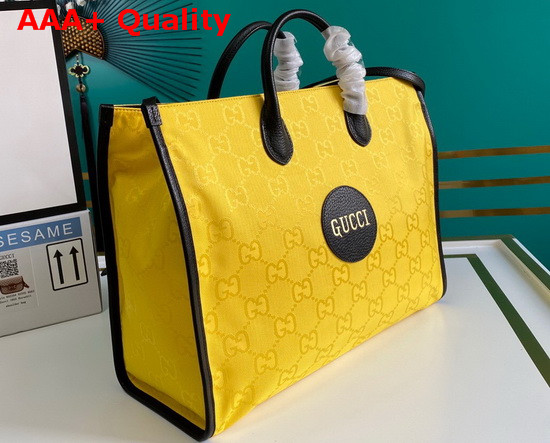 Gucci Off The Grid Tote Bag Yellow GG Econyl 630353 Replica