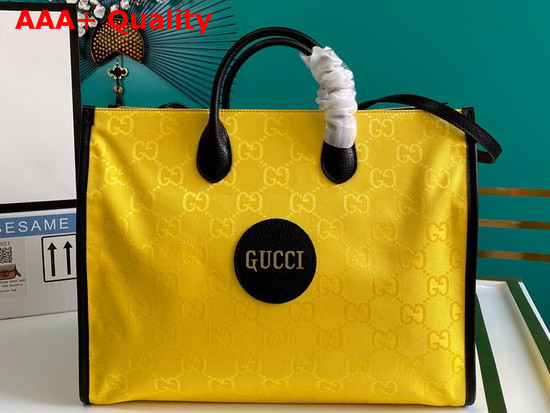 Gucci Off The Grid Tote Bag Yellow GG Econyl 630353 Replica