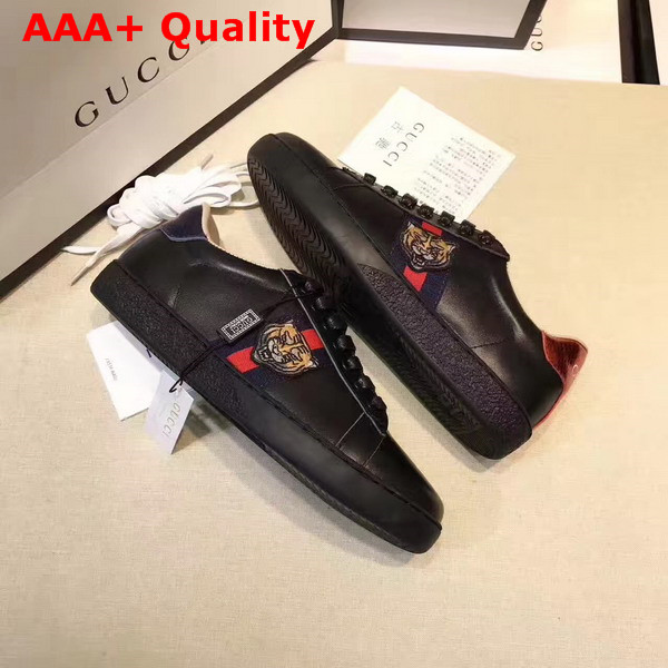 Gucci Online Exclusive Ace Sneaker Black Leather Replica