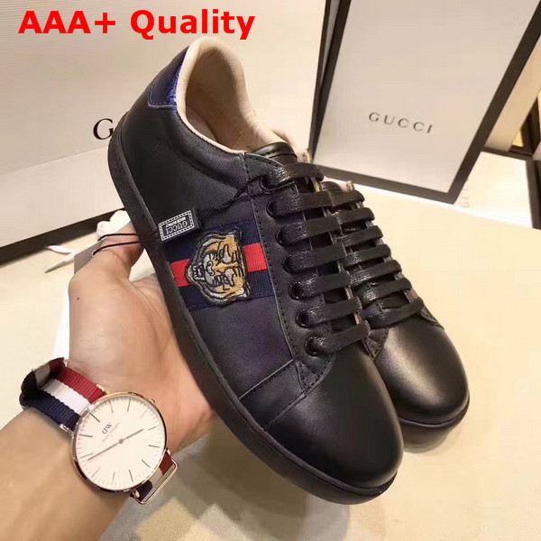 Gucci Online Exclusive Ace Sneaker Black Leather Replica