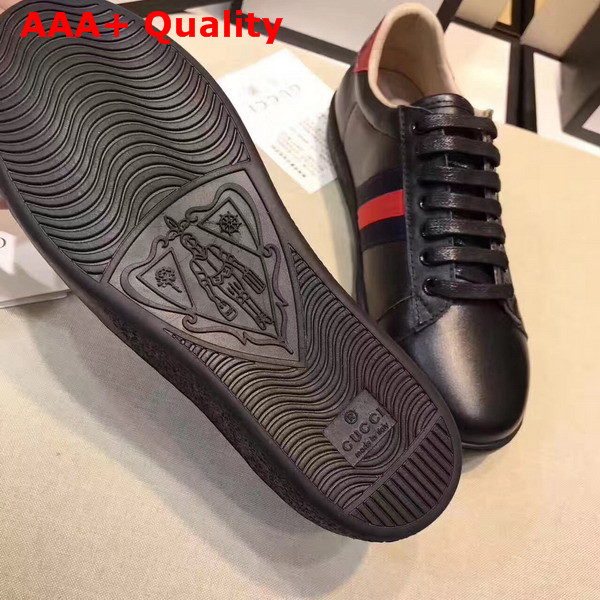 Gucci Online Exclusive Ace Sneaker Black Leather Replica