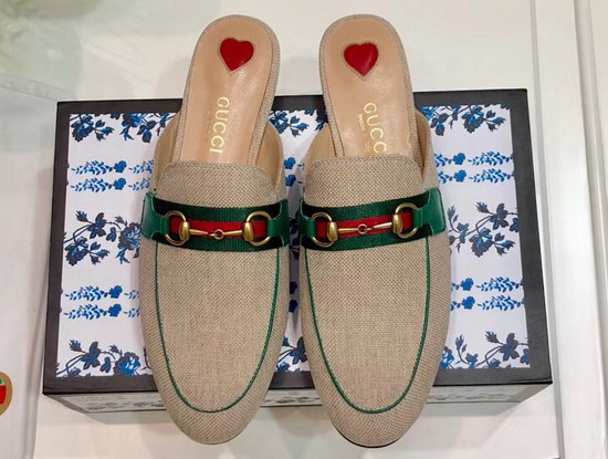 Gucci Online Exclusive Womens Princetown Canvas Slipper 578930