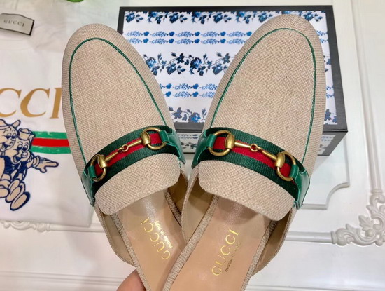 Gucci Online Exclusive Womens Princetown Canvas Slipper 578930