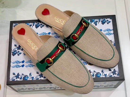 Gucci Online Exclusive Womens Princetown Canvas Slipper 578930