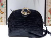 Gucci Ophidia Crocodile Small Shoulder Bag Black Crocodile