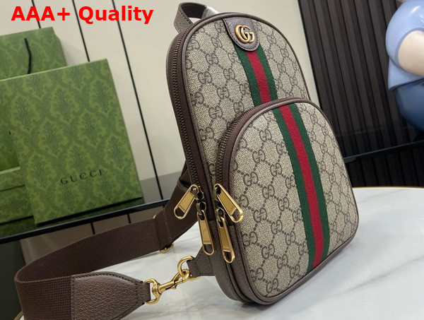 Gucci Ophidia Crossbody Bag in Beige and Ebony GG Supreme Canvas 779915 Replica