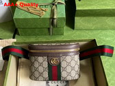 Gucci Ophidia GG Belt Bag in Beige and ebony GG Supreme Canvas 699765 Replica