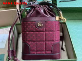 Gucci Ophidia GG Bucket Bag in Bordeaux GG Fabric 752583 Replica