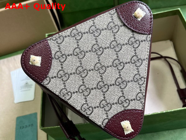 Gucci Ophidia GG Bucket Bag in Bordeaux GG Fabric 752583 Replica