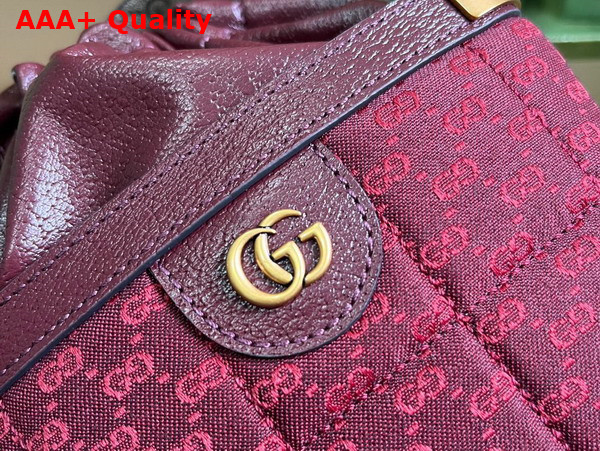 Gucci Ophidia GG Bucket Bag in Bordeaux GG Fabric 752583 Replica