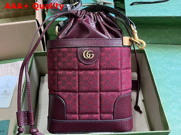 Gucci Ophidia GG Bucket Bag in Bordeaux GG Fabric 752583 Replica