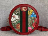 Gucci Ophidia GG Flora Mini Round Shoulder Bag Red 550618