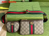 Gucci Ophidia GG Heart Utility Belt in Beige and Ebony GG Supreme Canvas 698805 Replica